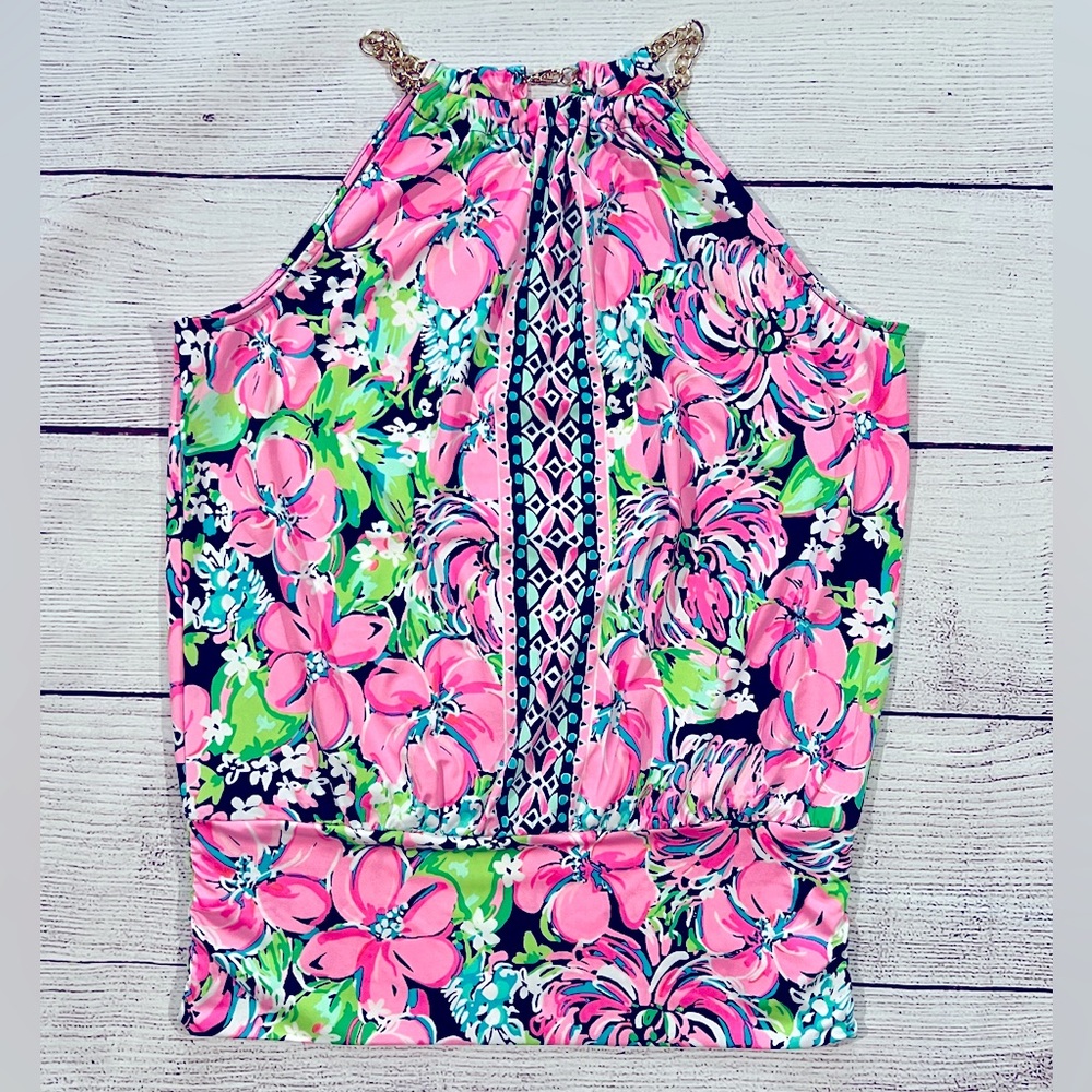 Lilly Pulitzer Bowen Halter Top Size Small